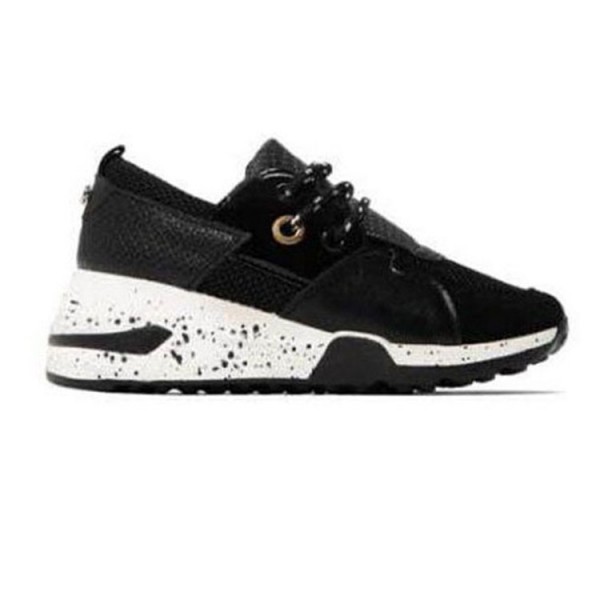 Size:4.5-11Women Casual Plus Size Leopard Printed Patchwork Lace Up Sneakers