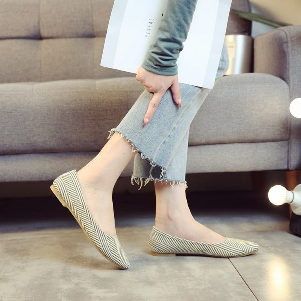 Size:4.5-11 Women Fashion Elegant Pointed-toe Ballet Flats Loafers