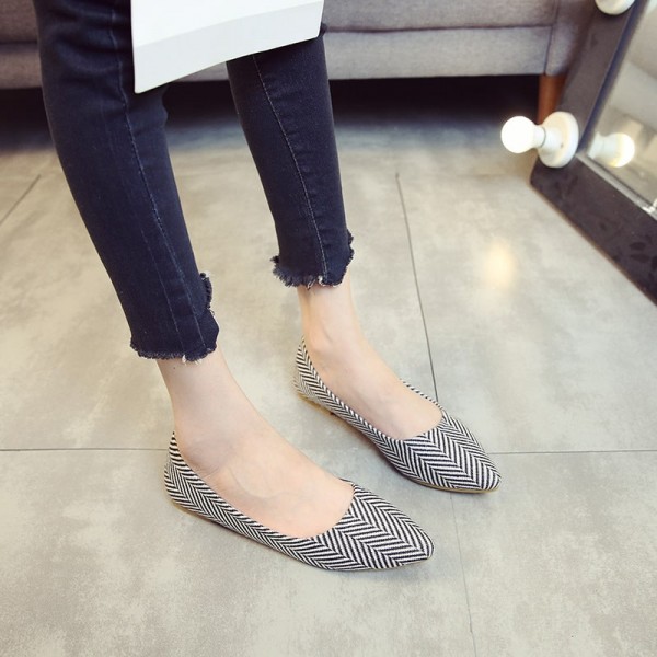 Size:4.5-11 Women Fashion Elegant Pointed-toe Ballet Flats Loafers