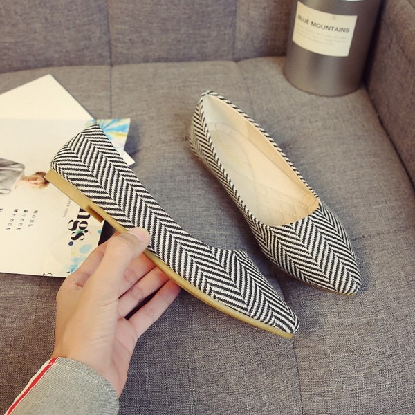 Size:4.5-11 Women Fashion Elegant Pointed-toe Ballet Flats Loafers