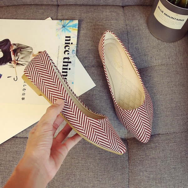 Size:4.5-11 Women Fashion Elegant Pointed-toe Ballet Flats Loafers