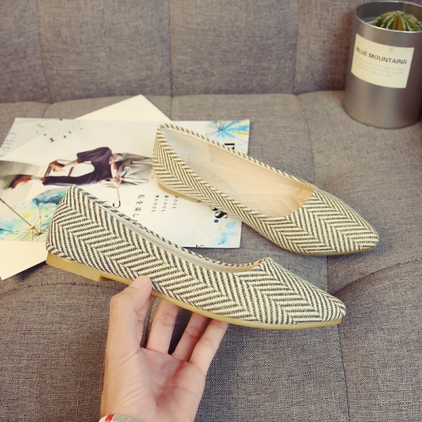 Size:4.5-11 Women Fashion Elegant Pointed-toe Ballet Flats Loafers