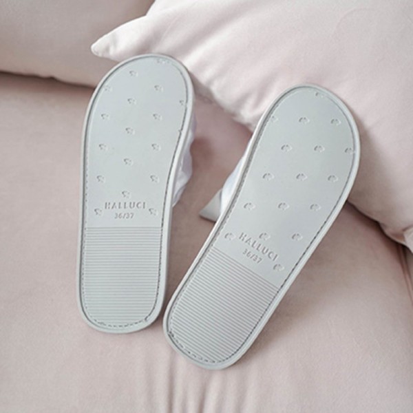 Size:5-8 Women Comfortable Bow Design Soft Sole House Slippers