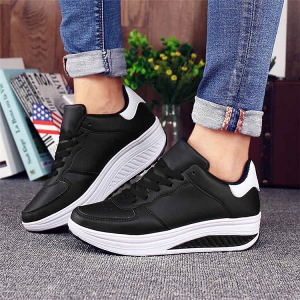 Size:4.5-10 Women Casual Plus Size Lace-Up Shoes