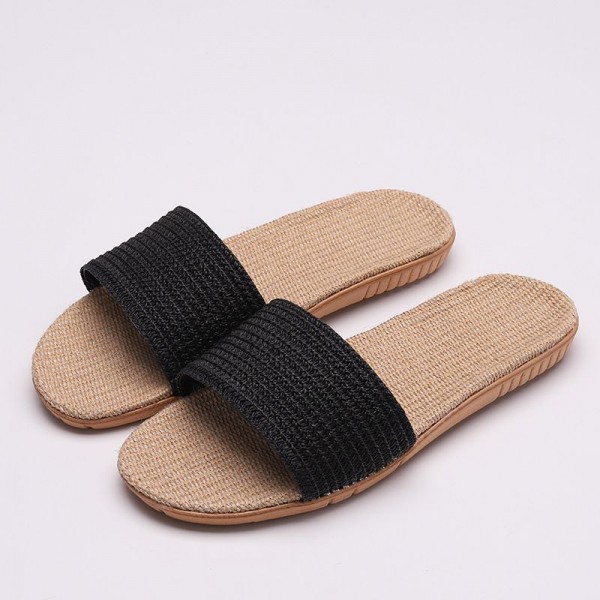 Size 4.5-8.5 Fashion Handmade Candy Color Rattan Woven Linen Slippers Shoes