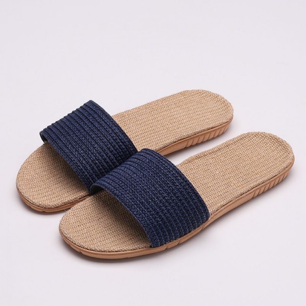 Size 4.5-8.5 Fashion Handmade Candy Color Rattan Woven Linen Slippers Shoes