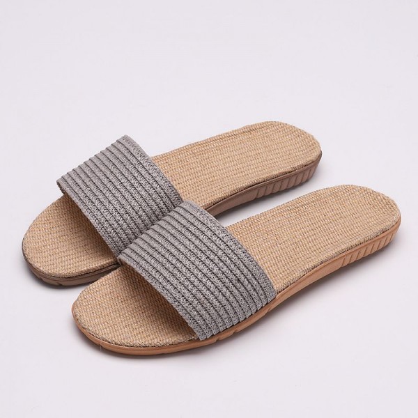 Size 4.5-8.5 Fashion Handmade Candy Color Rattan Woven Linen Slippers Shoes