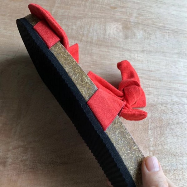 Size:6-11 Women Fashion Bow Decor Flats Slippers Shoes