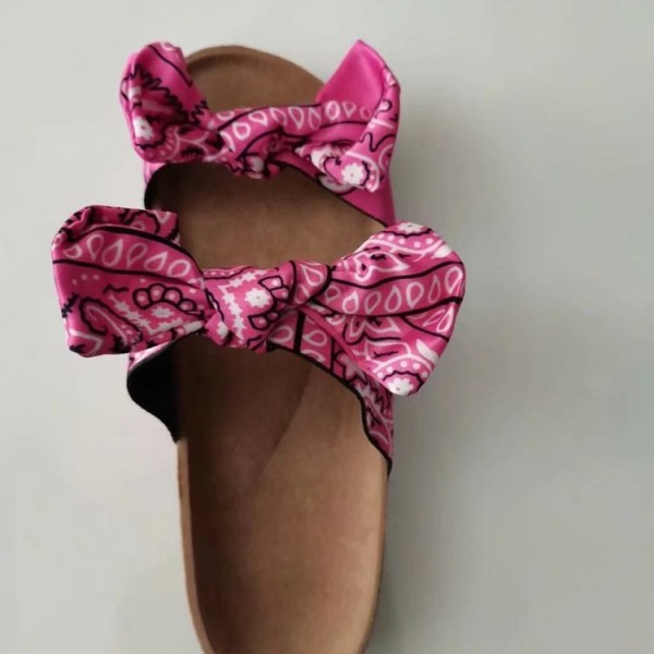 Size:6-11 Women Fashion Bow Decor Flats Slippers Shoes