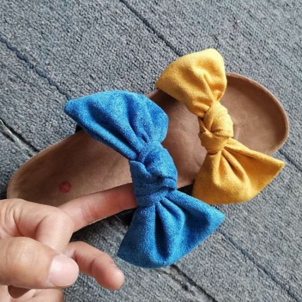 Size:6-11 Women Fashion Bow Decor Flats Slippers Shoes