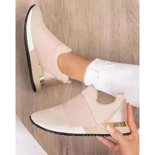 Women Fashion Casual Breathable Mesh Design Wedge Sneakers