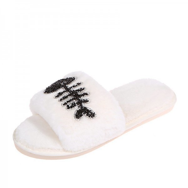 Women Fashion Suede Flat House Slippers