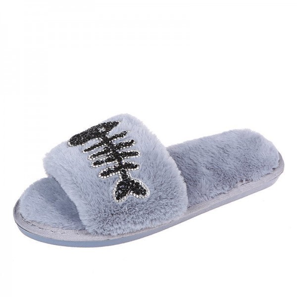 Women Fashion Suede Flat House Slippers