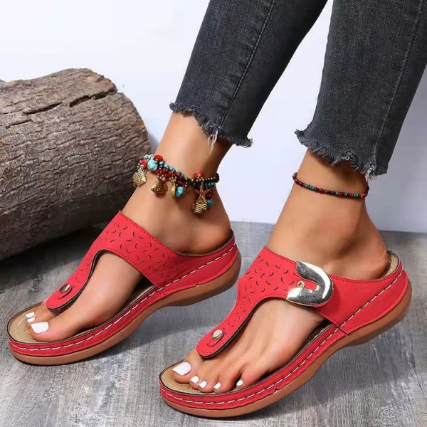 Women Fashion Plus-Size Round Toe Thong Slippers