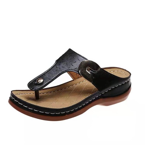Women Fashion Plus-Size Round Toe Thong Slippers