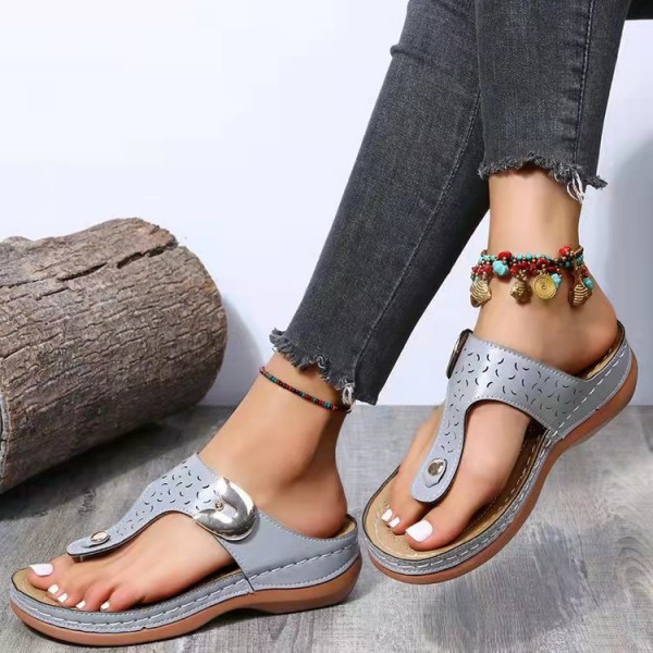 Women Fashion Plus-Size Round Toe Thong Slippers