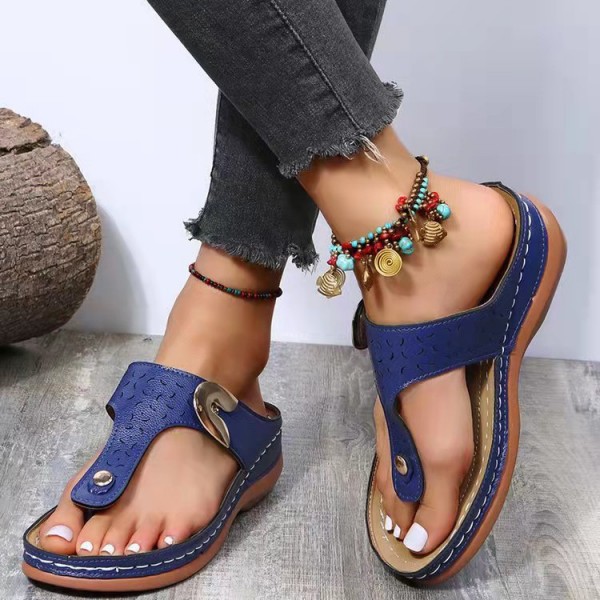 Women Fashion Plus-Size Round Toe Thong Slippers