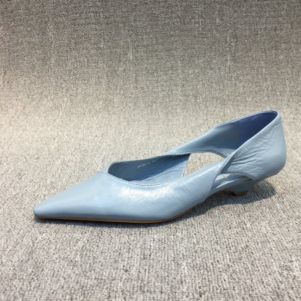 Women Fashion Solid Color Hollow PU Pointed Toe Loafers Work Shoes