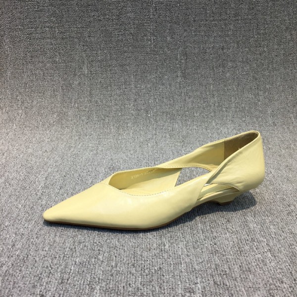 Women Fashion Solid Color Hollow PU Pointed Toe Loafers Work Shoes