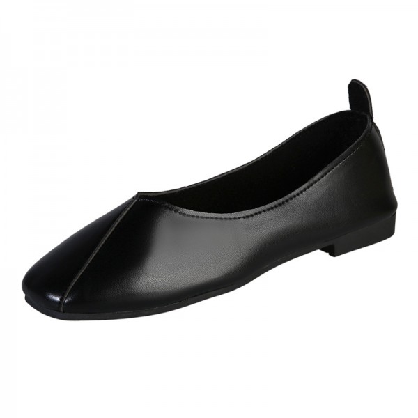 Women Fashion Solid Color Comfortable Soft Bottom PU Loafers