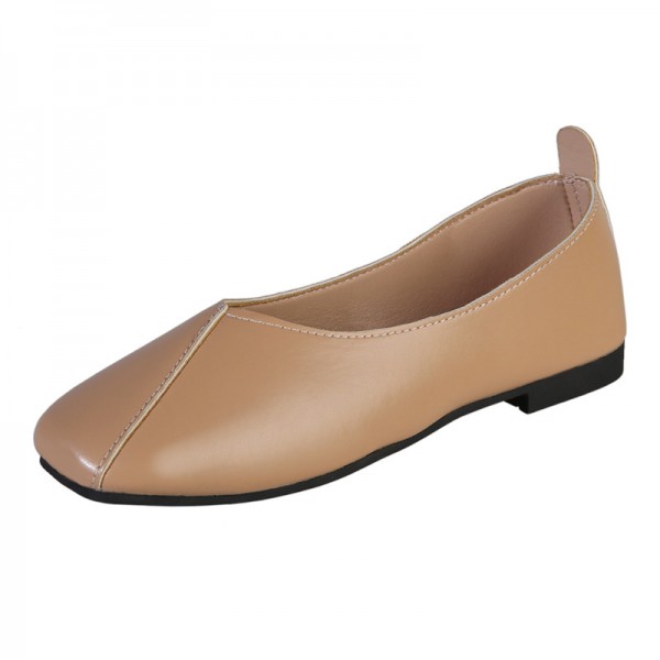 Women Fashion Solid Color Comfortable Soft Bottom PU Loafers
