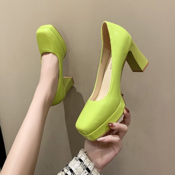 Women Fashion Plus Size Platform Chunky Heel Pumps
