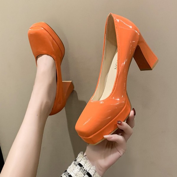 Women Fashion Plus Size Platform Chunky Heel Pumps