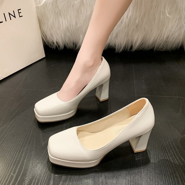 Women Fashion Plus Size Platform Chunky Heel Pumps