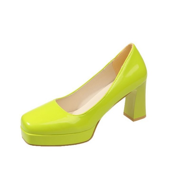 Women Fashion Plus Size Platform Chunky Heel Pumps
