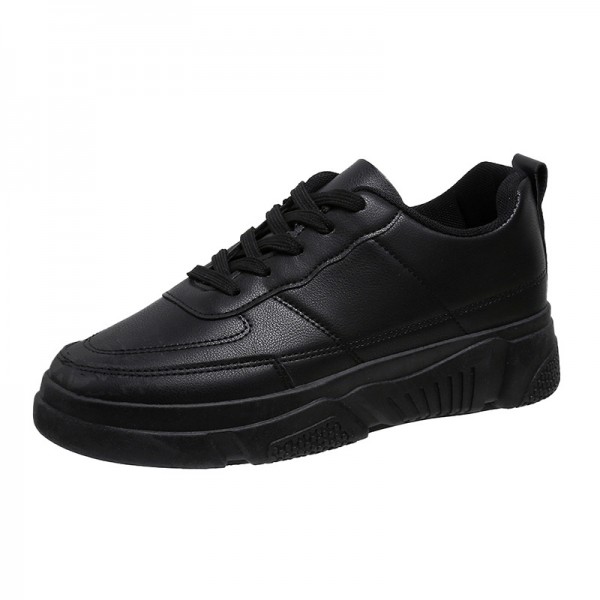 Women Fashion Casual Plus Size Thick Sole Round Toe Lace Sneakers
