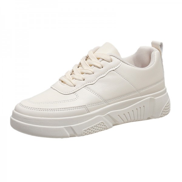 Women Fashion Casual Plus Size Thick Sole Round Toe Lace Sneakers