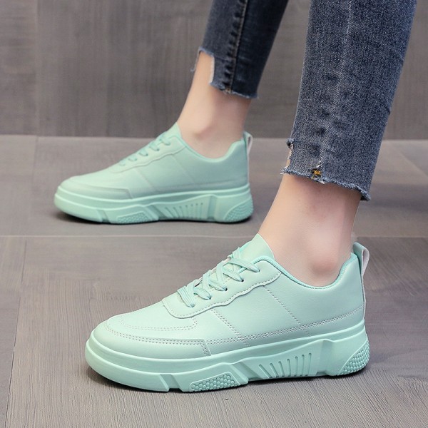 Women Fashion Casual Plus Size Thick Sole Round Toe Lace Sneakers