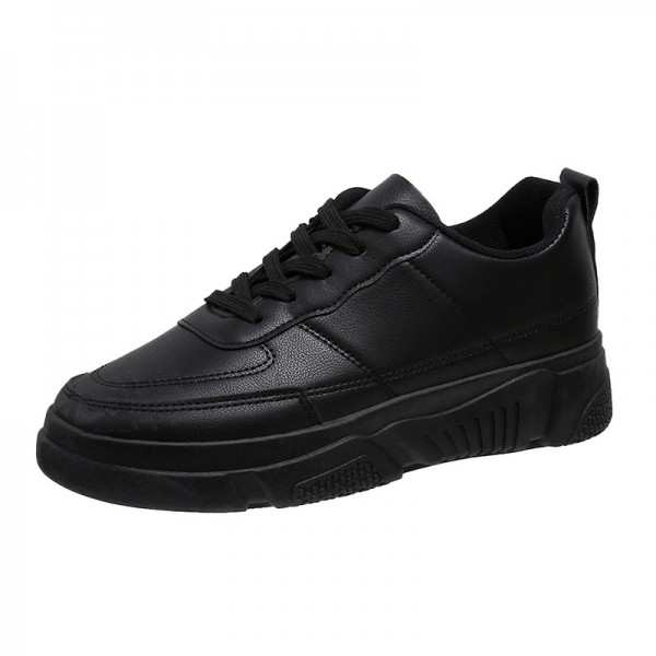 Women Fashion Casual Plus Size Thick Sole Round Toe Lace Sneakers