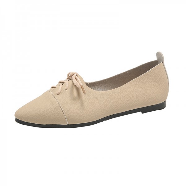 Spring Summer Fashion Casual Plus Size Women Lace-Up Flat Work Loafers Shoes