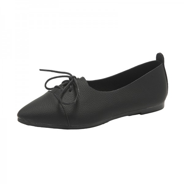 Spring Summer Fashion Casual Plus Size Women Lace-Up Flat Work Loafers Shoes