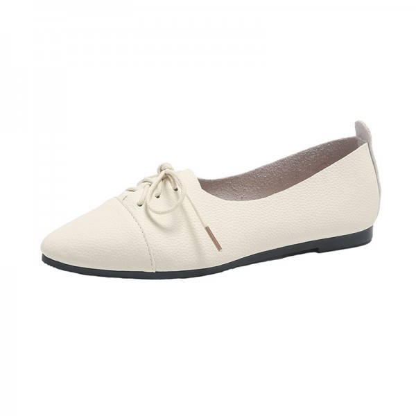 Spring Summer Fashion Casual Plus Size Women Lace-Up Flat Work Loafers Shoes